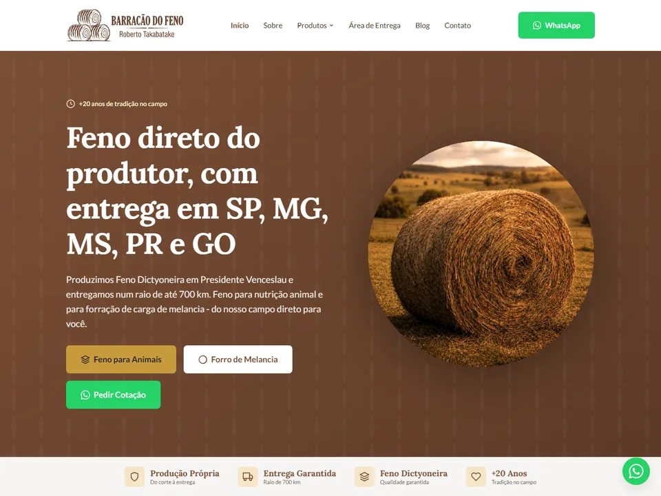 Barracão do Feno, Criação de Sites