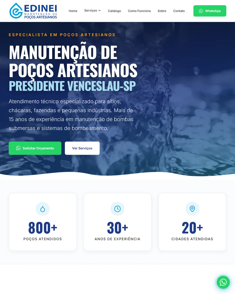 Edinei Poços Artesianos, Criação de Sites