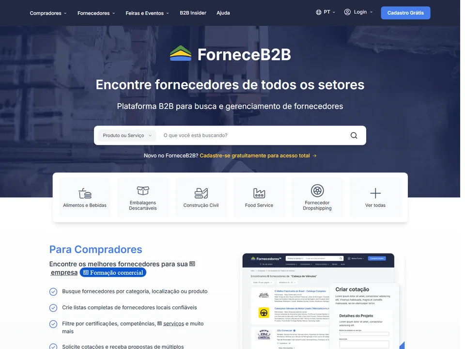 ForneceB2B, Plataforma B2B